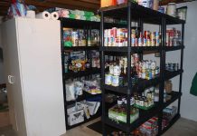 Stocked Pantry With Food