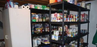 Stocked Pantry With Food