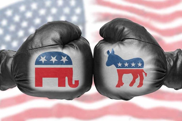 Boxing Gloves with Republican and Democrat Signs