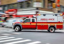 Ambulance on a Road