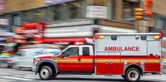 Ambulance on a Road