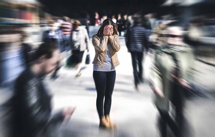 Woman standing on the street