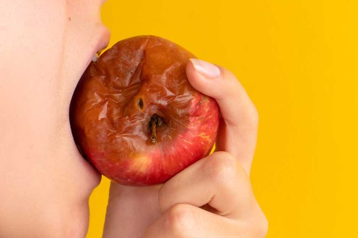 Child eating an apple