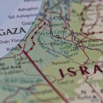 Gaza and Israel on the map