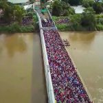 Immigrants crossing a border