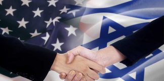 US and Israeli flags