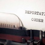 Deportation order typed on paper