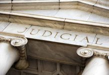 Judicial written on marble