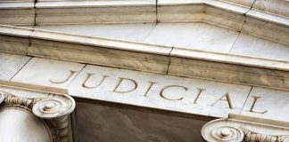 Judicial written on marble