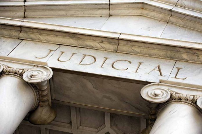 Judicial written on marble
