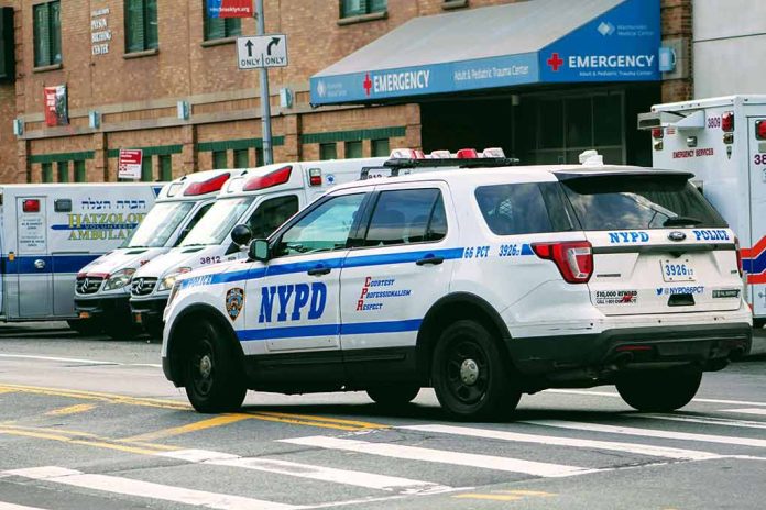 1403636321 featured image Police car and ambulances outside emergency room entrance