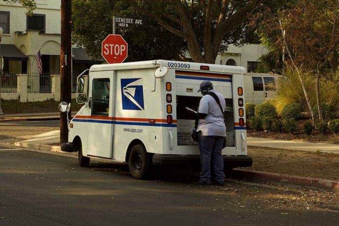 1862757586 featured image USPS mail carrier at truck near stop sign