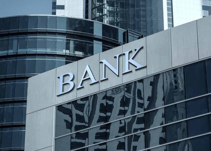574713295 featured image Bank building with reflective glass windows