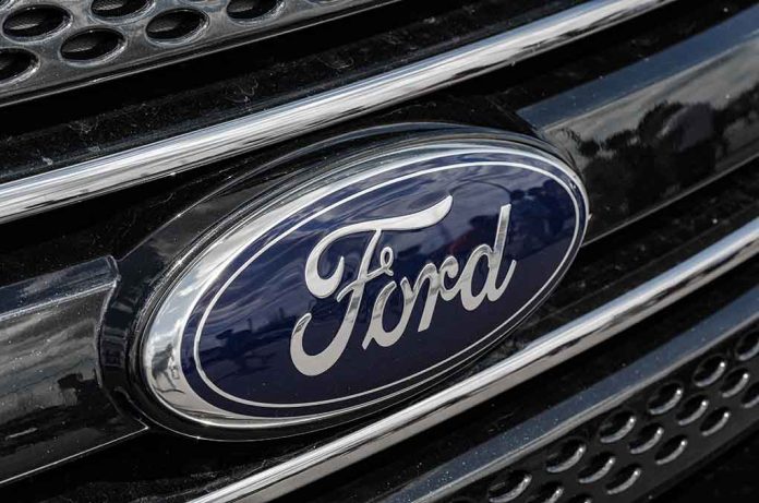 589569923 featured image Ford logo on car grille closeup