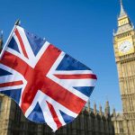 Union Jack flag with Big Ben in the background