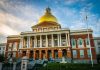 Building with golden dome and columns
