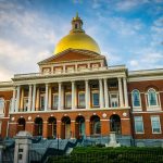 Building with golden dome and columns