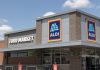 Aldi storefront with Food Market sign