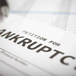 Petition for bankruptcy document with pen