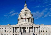 US Capitol Building against blue sky