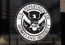 U.S. Department of Homeland Security emblem on wall