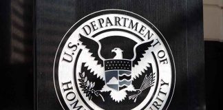 U.S. Department of Homeland Security emblem on wall