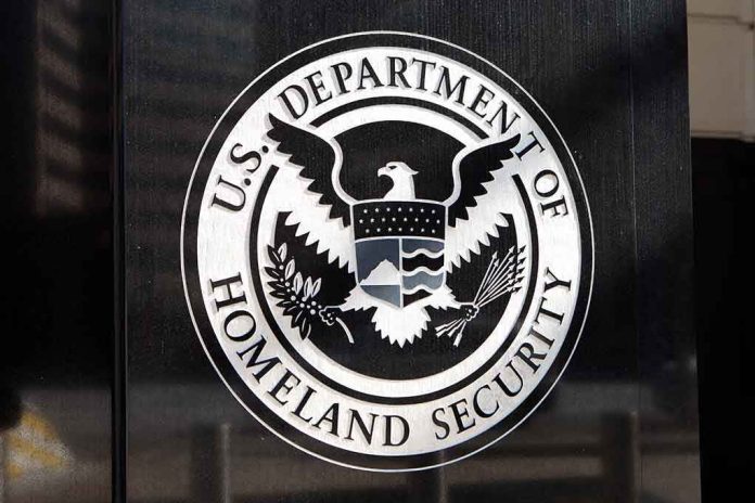 U.S. Department of Homeland Security emblem on wall