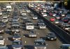 Heavy traffic on a multi lane highway