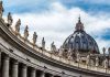 Pope CANONIZES Former SATANIST — Catholics OUTRAGED St Peters Basilica dome with statues and clouds