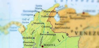 Trump Cuts Aid to Colombia — Tensions SOAR Map showing Colombia and surrounding countries