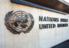 UN’s Grip on US Borders SHATTERED! Facade of the United Nations building featuring the UN emblem and text