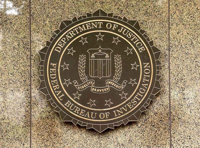 FBI seal on a marble wall