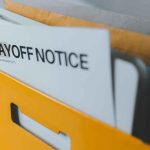 Layoff notice in a yellow box