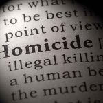 LA Doctor EXECUTED Outside Clinic Magnified text showing definition of homicide.