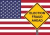 ICE-BUSTED Superintendent on Maryland Voter Rolls Yellow sign reading Election Fraud Ahead with American flag.