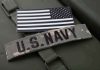 SEAL Fiction EXPOSED — Fake Military History U.S. Navy patch with black-and-white American flag.