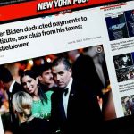 New York Post headline about Hunter Bidens tax deductions.