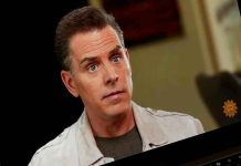 Person on laptop screen during an interview.