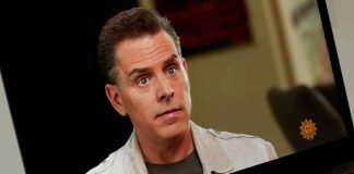 Person on laptop screen during an interview.