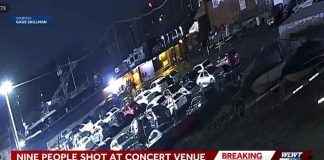 Surveillance video shows chaos following shots fired in