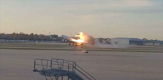 New airport surveillance video shows separation of UPS plane engine in UPS crash