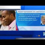 President Donald Trump endorses John James for governor