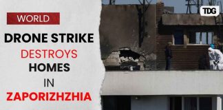 Terrifying Moments as Drone Strike Rocks Zaporizhzhia Neighborhood