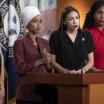 Endorsement Vanishes After Black Caucus Blast Four women politicians speaking at a press conference