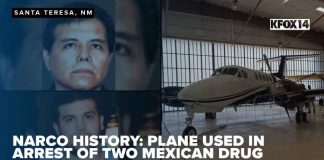 Narco history: plane used in arrest of two Mexican drug lords on display in Santa Teresa