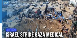 Israeli Strike Hits Gaza Hospital Medical Supplies Warehouse | Palestine | Dawn News English