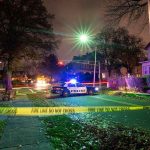 Border Chaos Tied To Deadly Hit-And-Run Police car blocks residential street at night behind caution tape