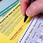 Texas Scores Major Court Win on Mail Ballot ID Rules Hand signing a mail-in ballot certificate with pen