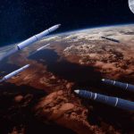Starship Is Going Orbital for the First Time Multiple rockets streak above Earth with the Moon in the background