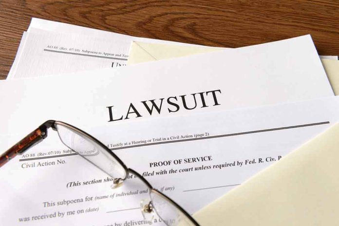 shutterstock_334984976 Legal documents labeled lawsuit on a desk